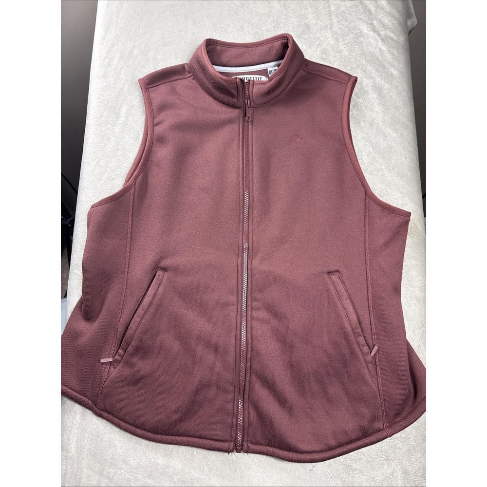 RIDGECUT Toughwear Men Brown Rust Vest Thermal Work Zip Outdoor Utility Size XL